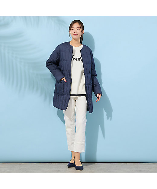 ノーカラー・キルティングダウンコート（56071601） | PISANO