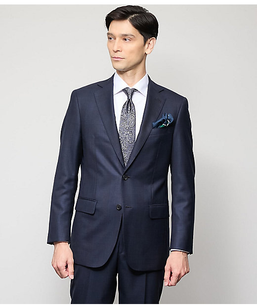 TAILOR CLOTH シルク混 チェック スーツ