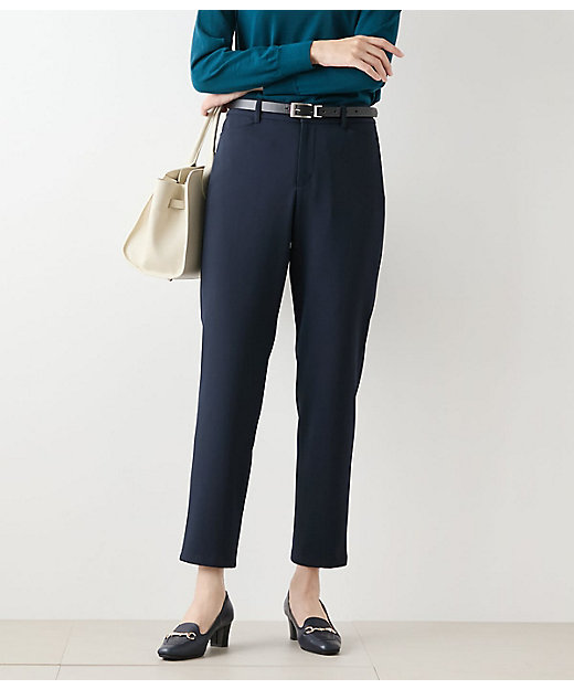 ウォッシャブル】裏起毛 あったかテーパードパンツ