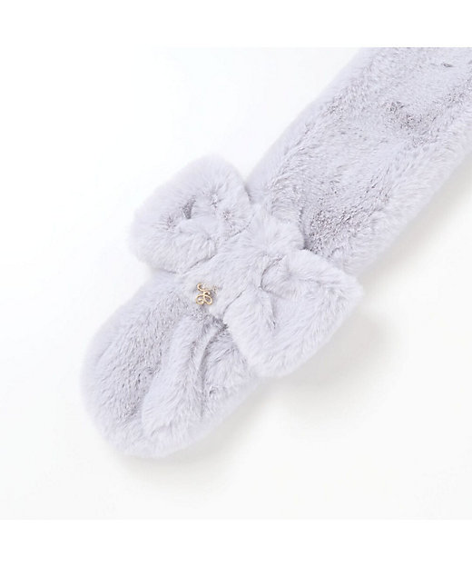 リボンふわふわファーマフラー 1734ー79034 | Tartine et