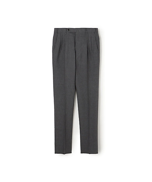 ウールコットントロピカル 2プリーツスリムスラックス | TOMORROWLAND