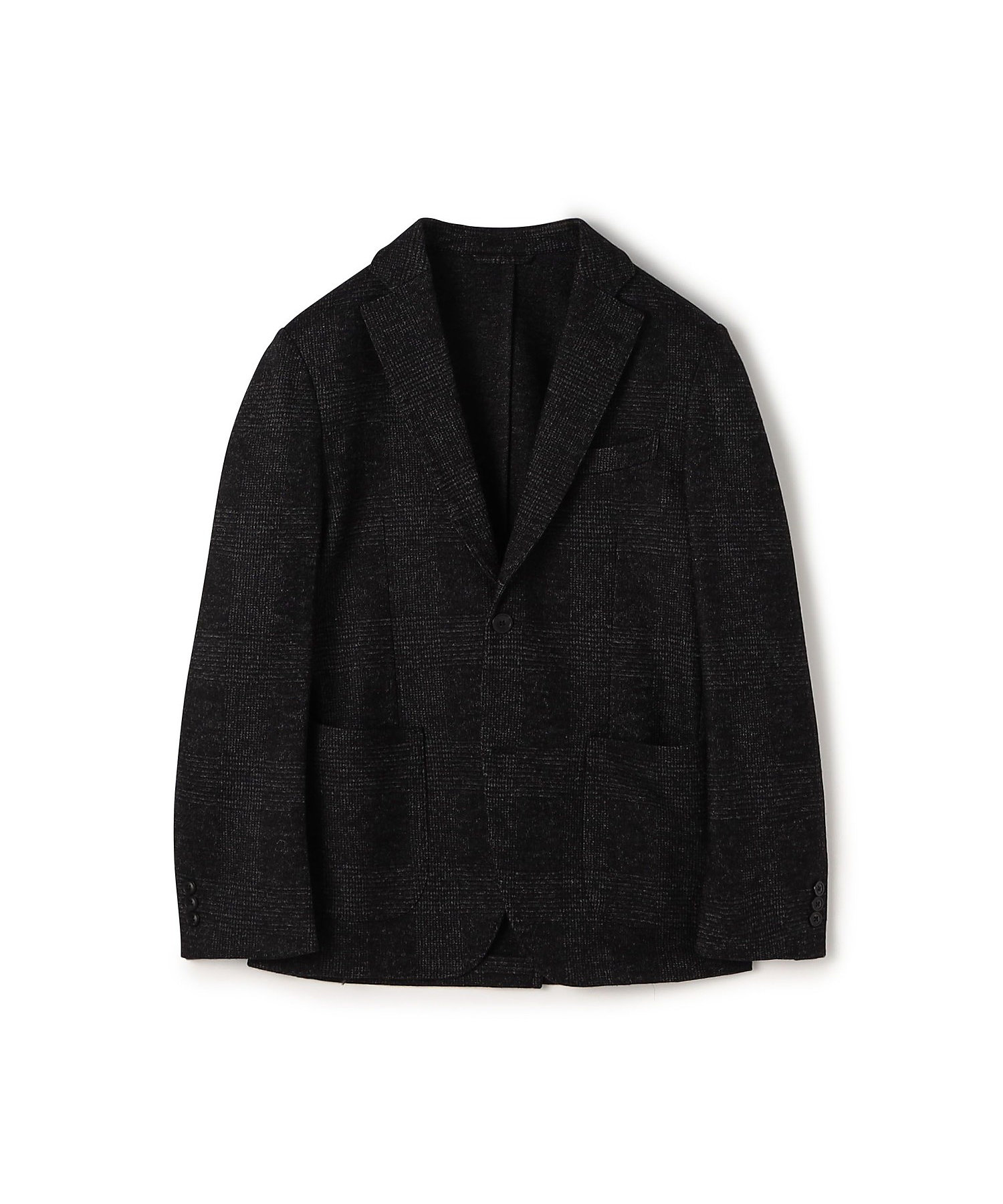 ウールコットンダブルジャガード シングルブレステッド2Bジャケット