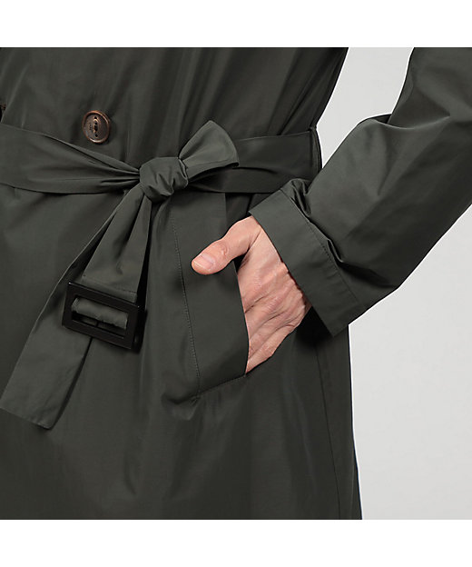 HEVO ポリエステルコットン ダブルブレステッドコート