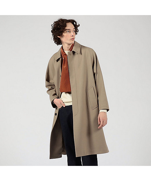 ウールナイロン バルカラーコート | TOMORROWLAND (Men