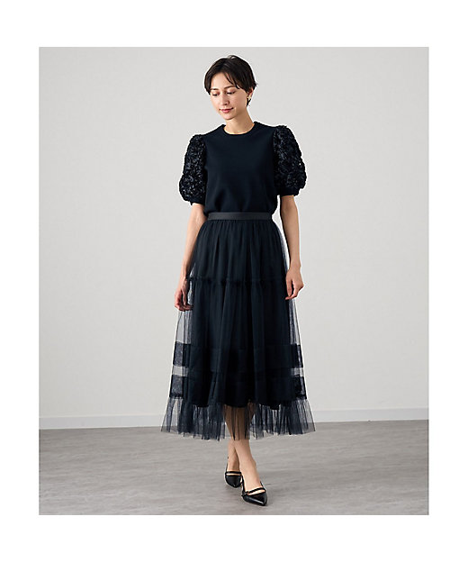 チュールティアードギャザー スカート | ANAYI/アナイ | 三越伊勢丹