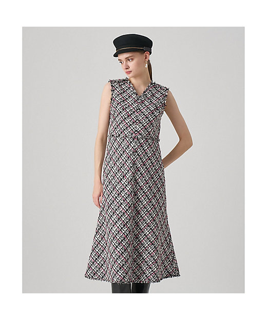 ピンクミックスツイードバイヤスワンピース | ANAYI/アナイ | 三越