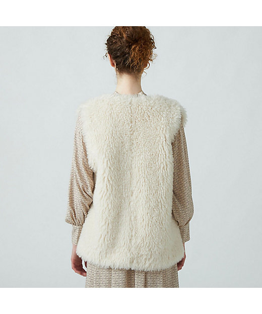 プードルファー クルーネックジレ | maison TOMORROWLAND/メゾン