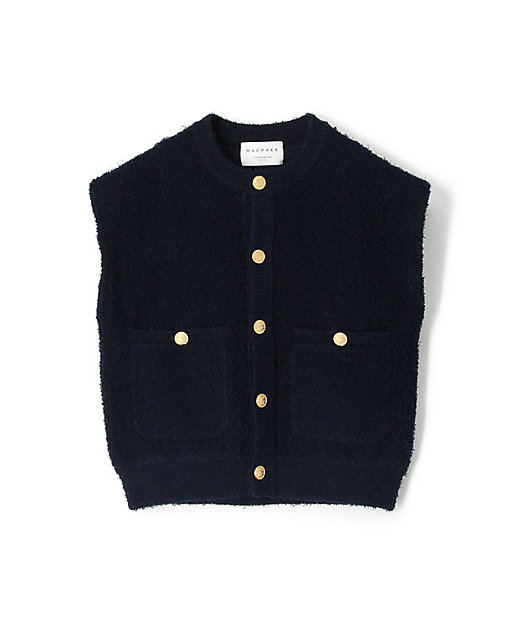 ツイーディーラッフル クルーネックジレ | maison TOMORROWLAND/メゾン