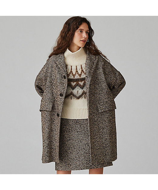 し*し様 seyto Herringbone tweed over long c seyto（セイト）の