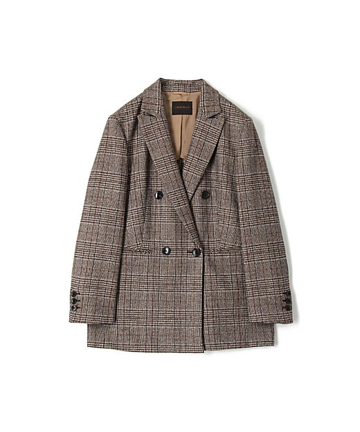 シックグレンチェック ダブルブレストジャケット | maison