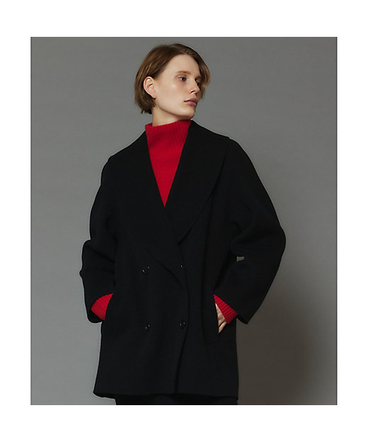 リバーショールカラーミドル丈コート | allureville (Women