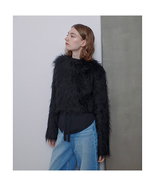 ミンクファーボトルネックプルオーバー | allureville (Women
