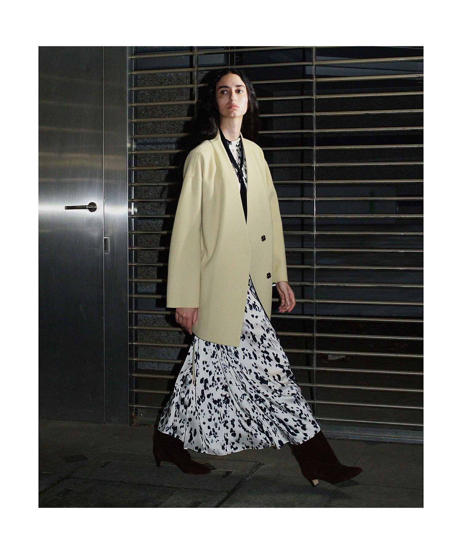 カシミヤ混リバーミドルラップコート | allureville (Women