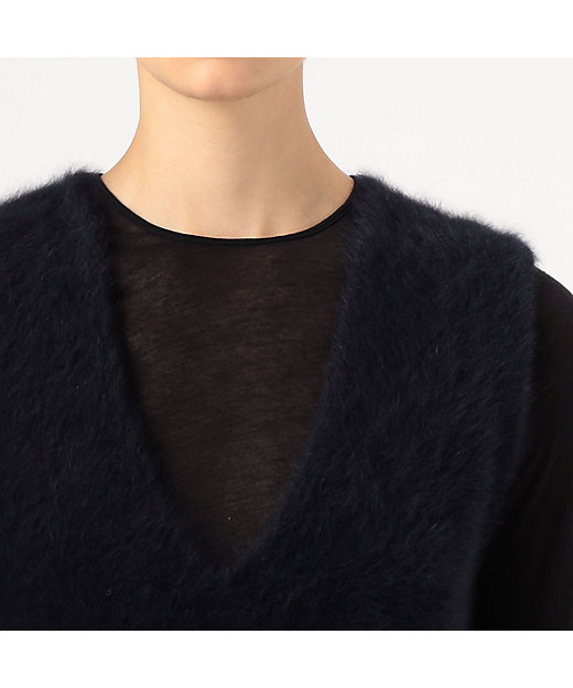 フォックスカシミヤ Vネックベスト | maison TOMORROWLAND/メゾン