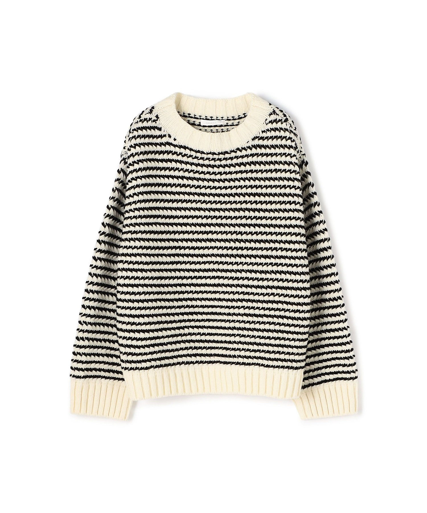 ファインウールボーダー クルーネックプルオーバー | GALERIE VIE