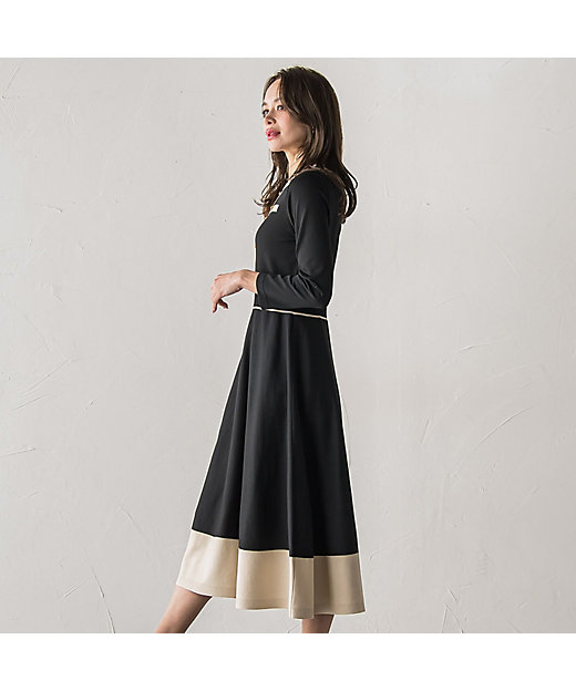 バイカラーニットワンピース | Viaggio Blu (Women)/ビアッジョブルー