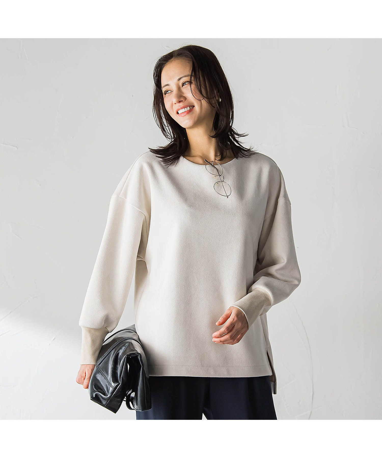 WEB限定】フェイクスエードプルオーバー≪セットアップ対応／洗える