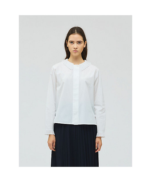 mizuiro ind プリーツカラーシャツ | mizuiro ind (Women