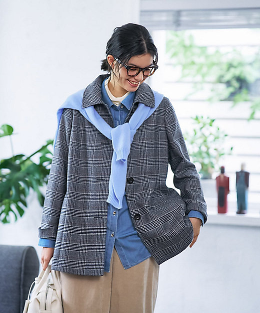 正統派】グレンチェックジャケット | CARA O CRUZ (Women)/キャラ・オ