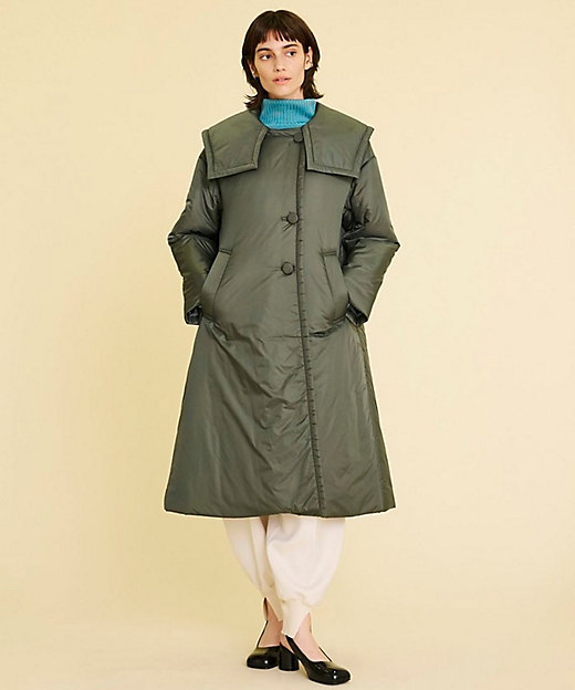 ヒートナビ使用】ライトタフタ中わたフレアコート | LANVIN en Bleu