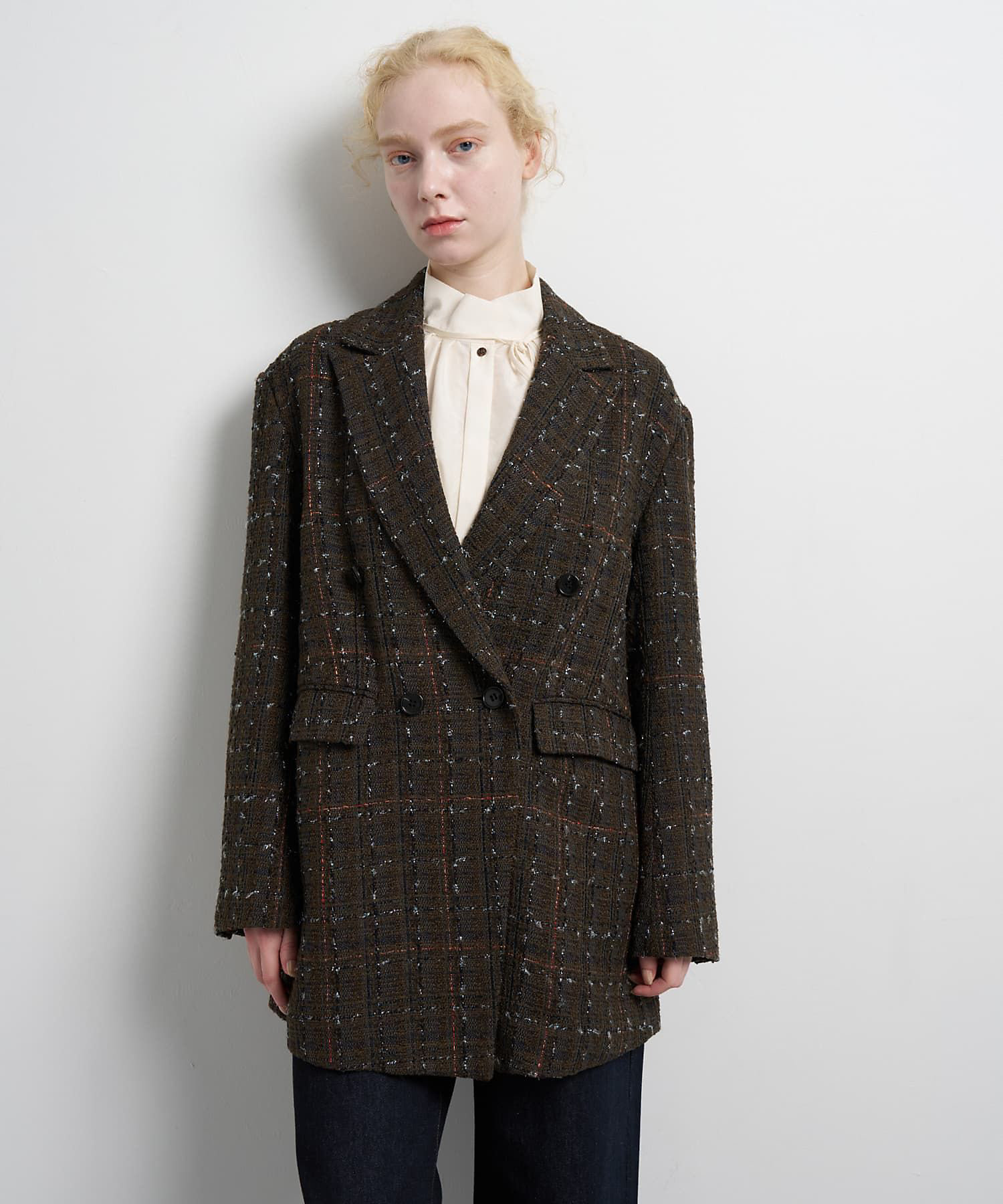 ツイード／ウールメルトン テーラードジャケット | LANVIN en Bleu