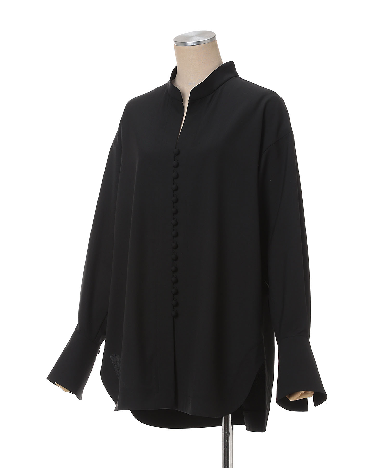 髭*犬様 mame kurogouchi 百合刺繍 ジョーゼットブラウス トップ 髭*犬