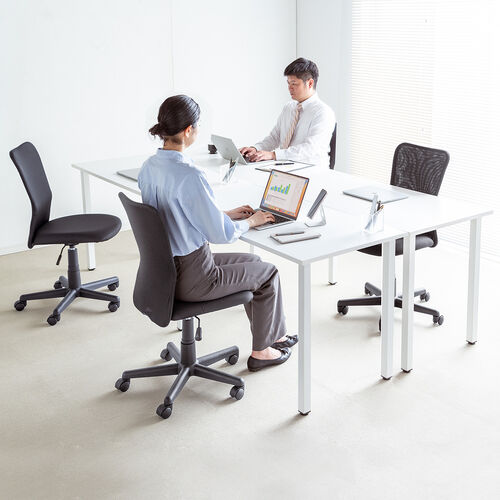 メッシュチェア 肘掛けなし ブラック 150-SNC098【イス王国】