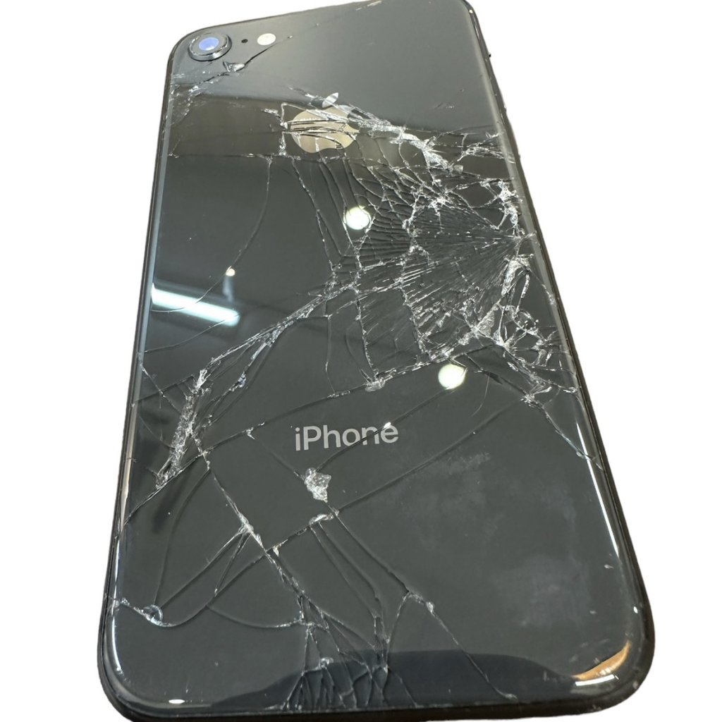 美品 iPhone 8 64GB バッテリー100% ソフトバンク 背面内部ヒビ iPhone