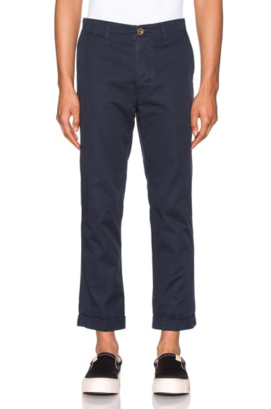 Visvim High Water Chino in Navy | FWRD