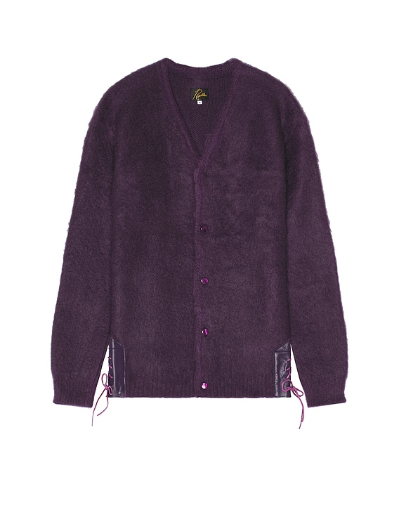 Needles Ep Mohair Cardigan Solid in Purple | FWRD