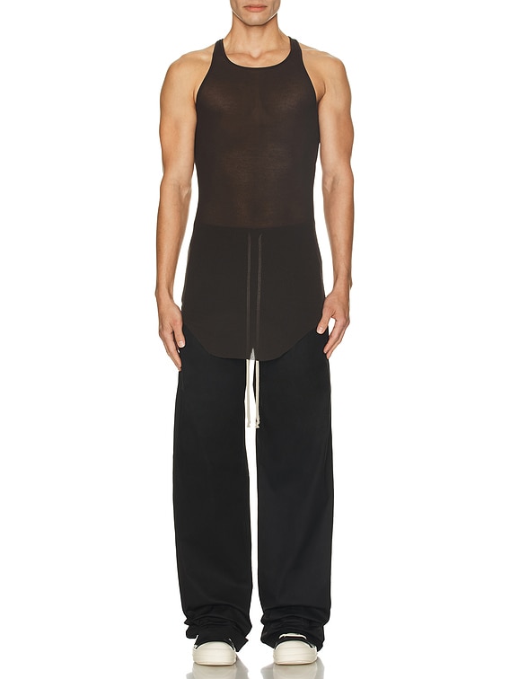 Rick Owens Basic Rib Tank in Dark Dust | FWRD