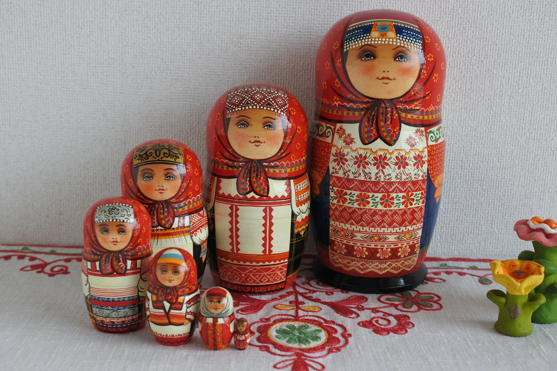 マトリョーシカ ロシア民芸品 作家もの ワーリャ・ダロフェエワ ロシア