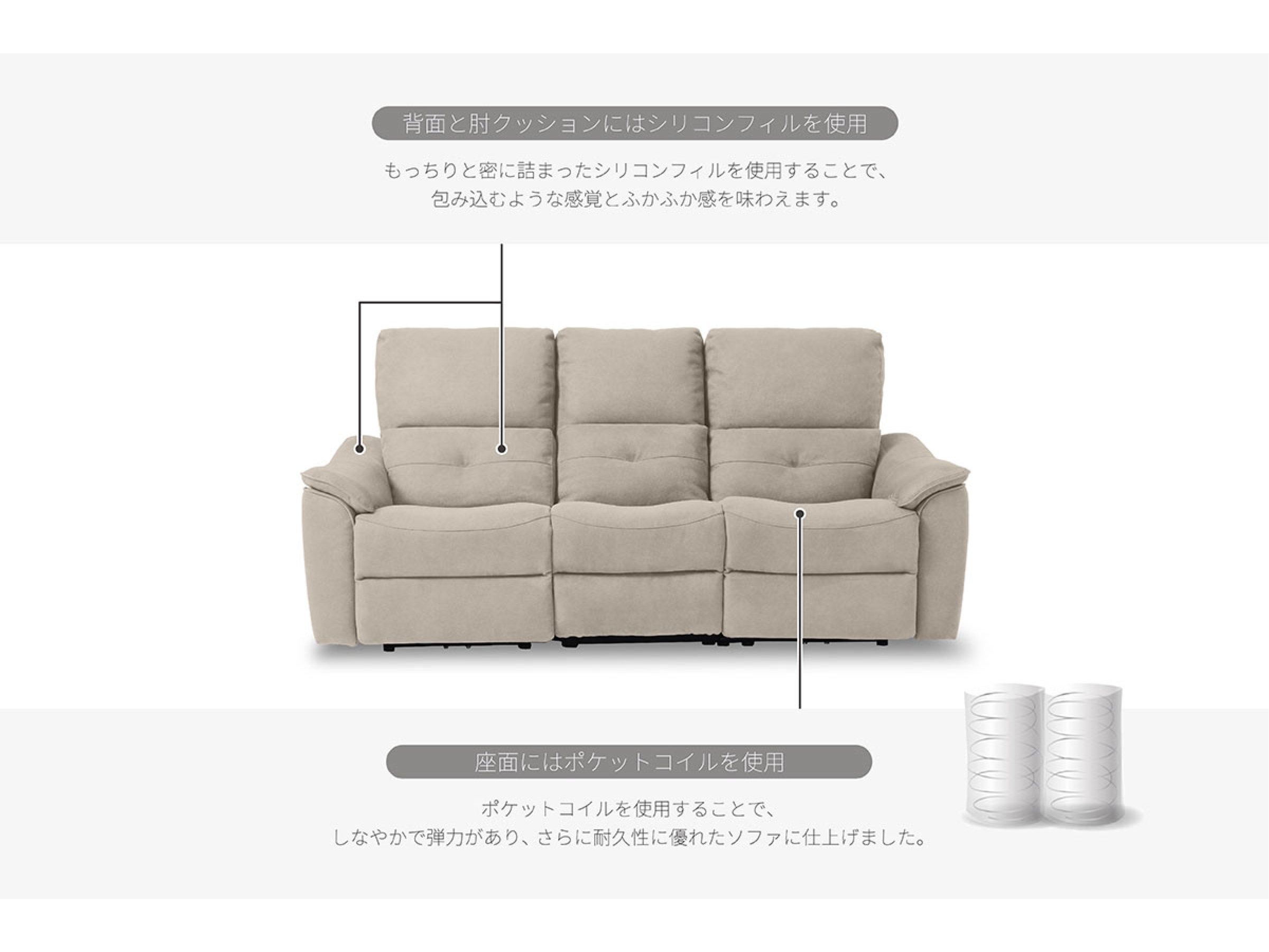 BAGGIO (バッジオ) 1〜3人掛けソファ － キズや汚れに強い ”レザー