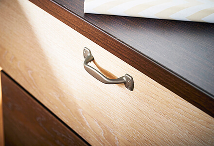 大川家具】チェスト 60cm幅-4段 ルコッタ ブラウン [中村敬木工