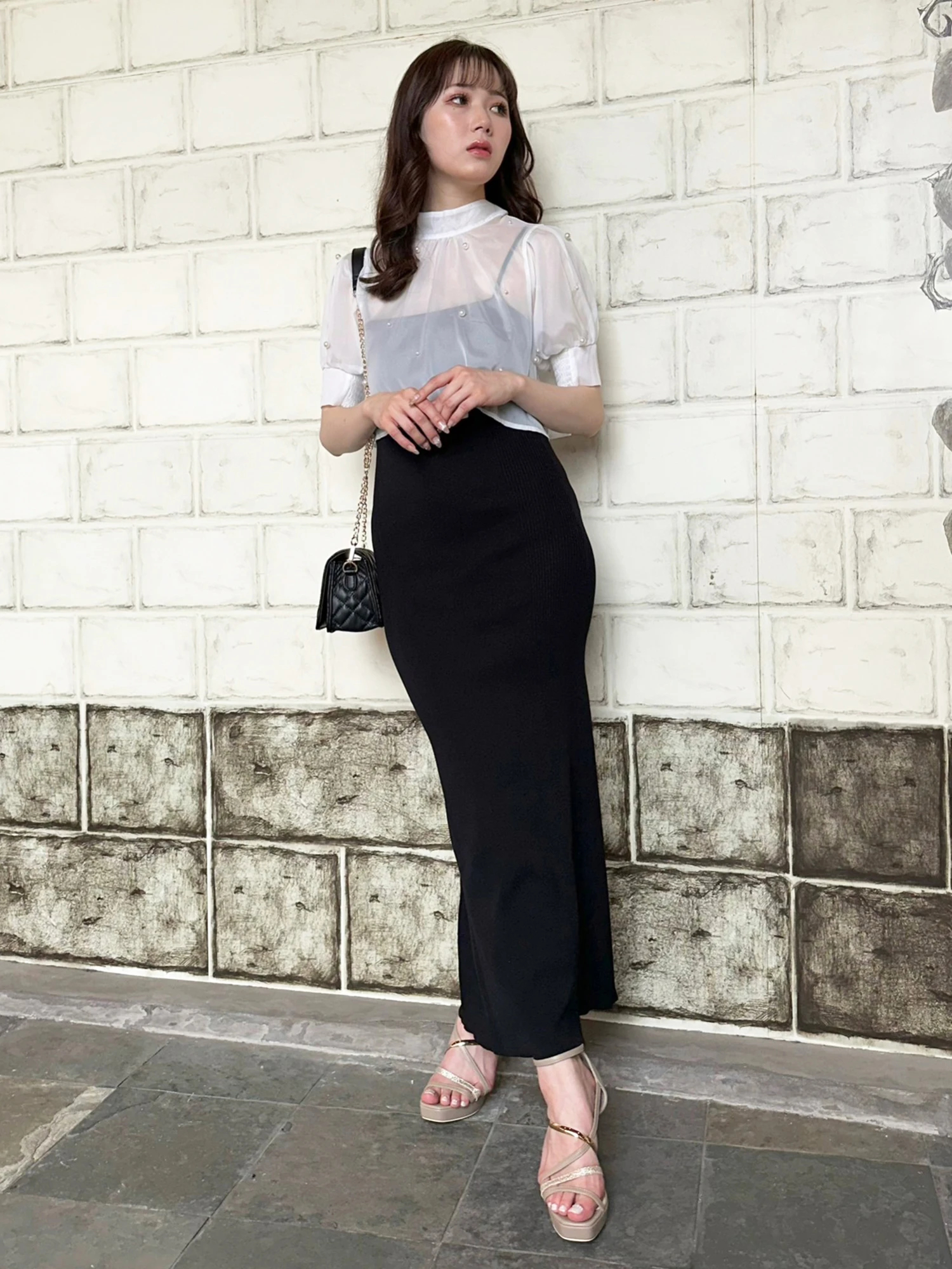 LIP SERVICE（リップサービス）｜ パールブラウスマーメイドキャミ