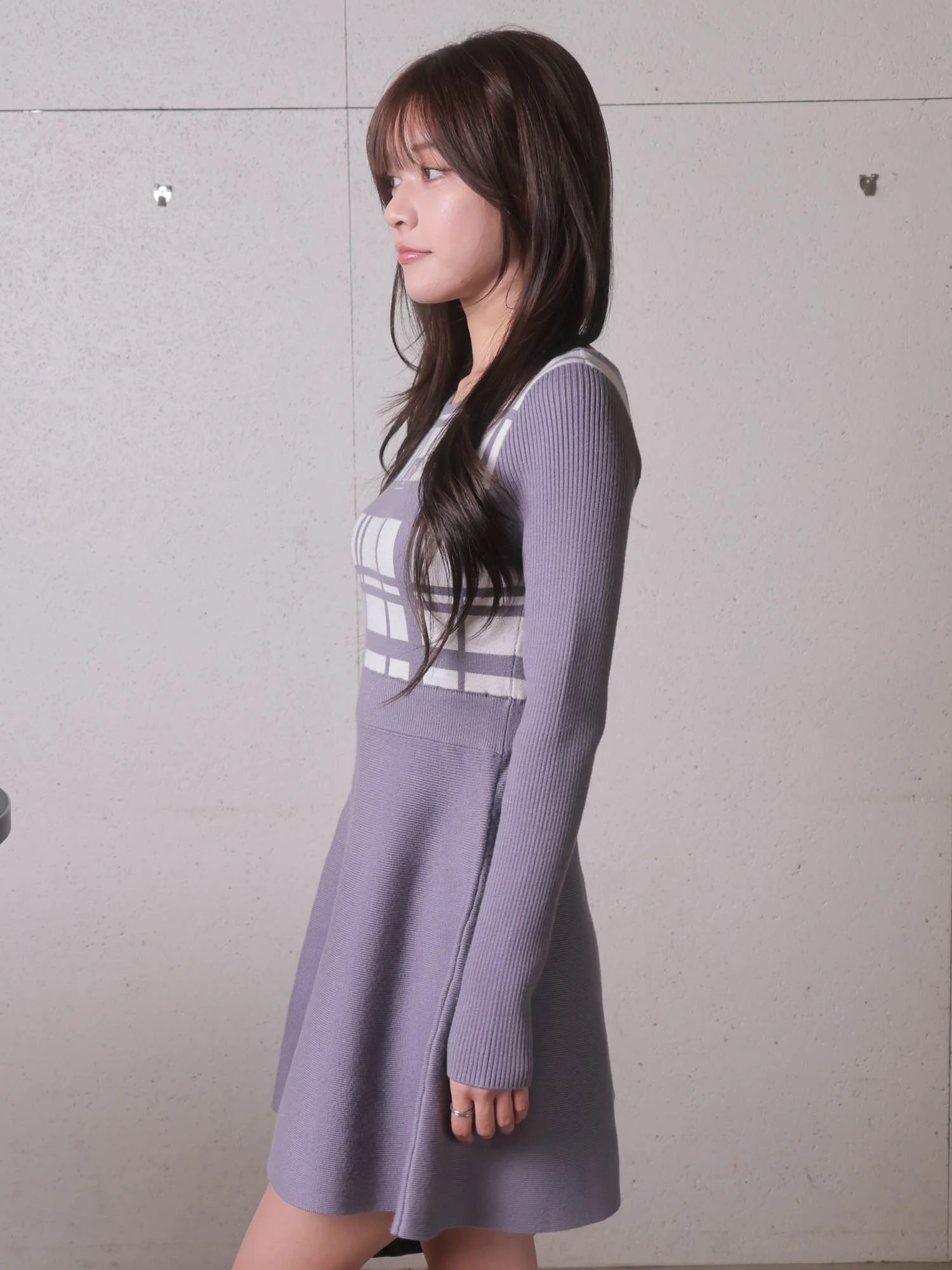 LIP SERVICE（リップサービス）｜ LPチェックフレアニットワンピース
