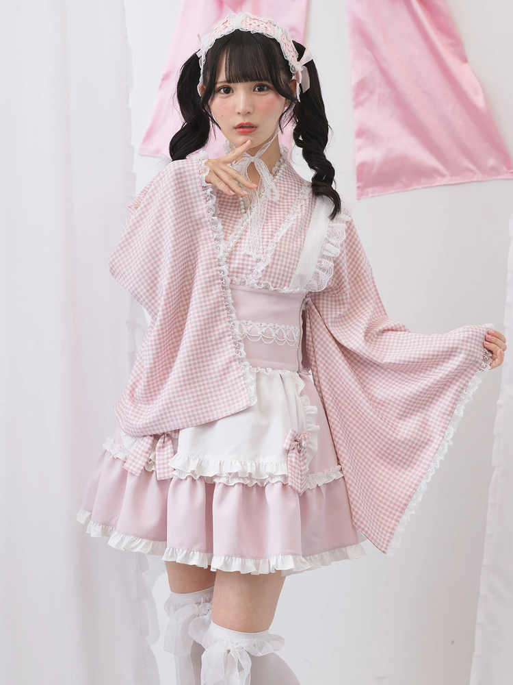 ギンガムメイド浴衣ドレス - Ank Rouge(アンクルージュ)の浴衣