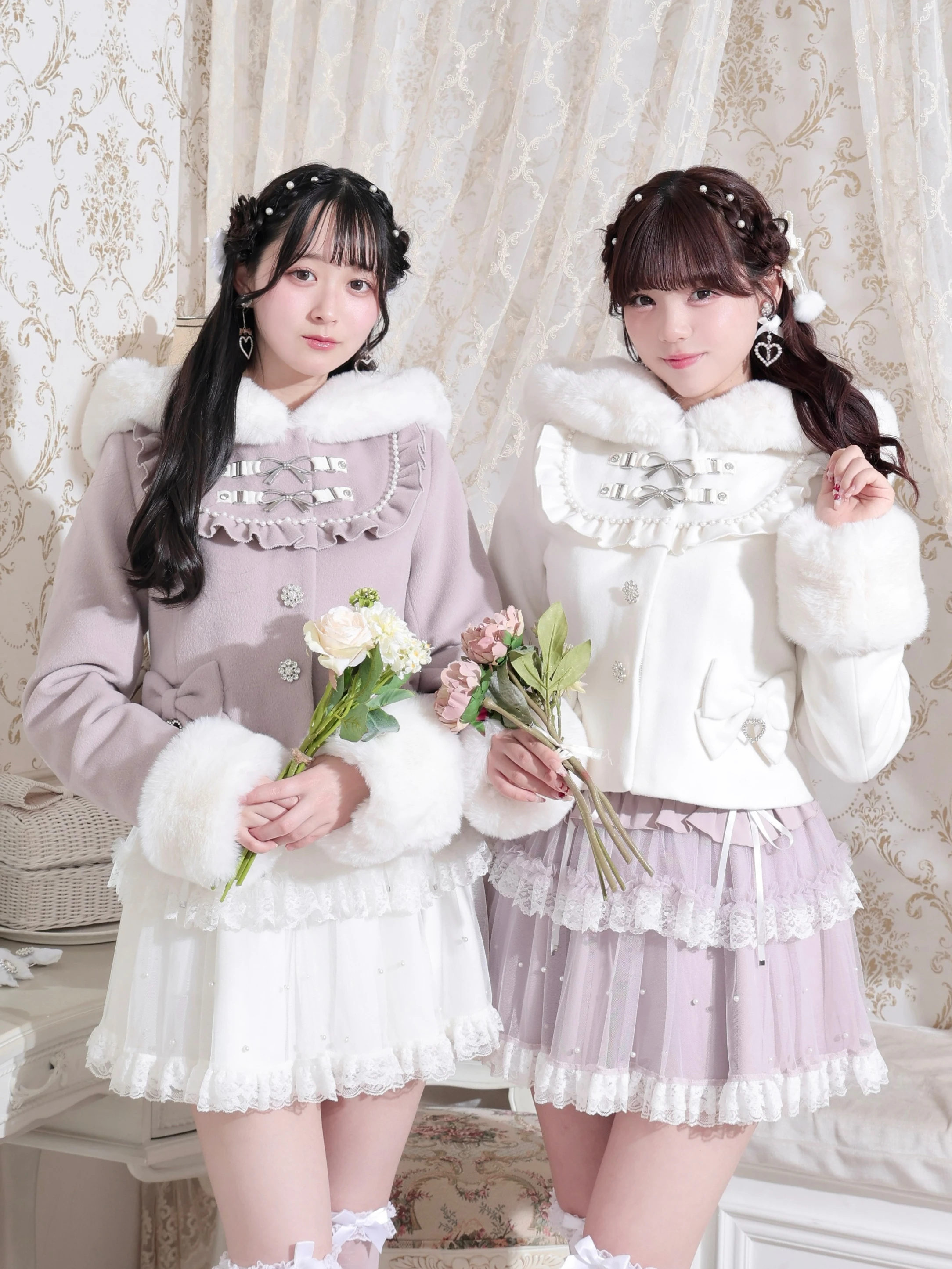 ヨークフリルドーリーショートコート（ジャケット・ブルゾン｜オフ