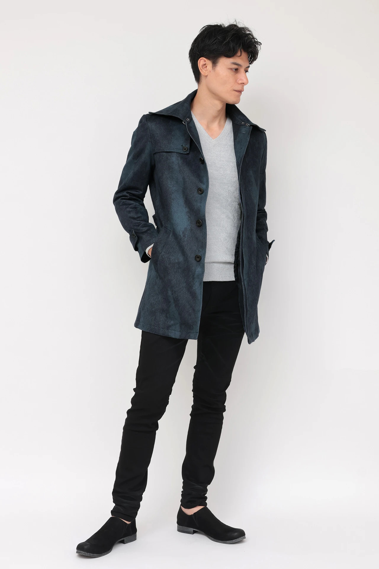 TORNADO MART∴T/Cスェードライナー付き返し衿コート / TORNADO MART