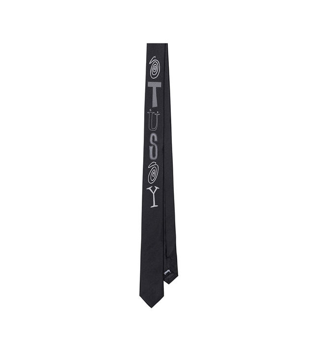Shop Stussy Ransom Jacquard Tie Black at itk online store