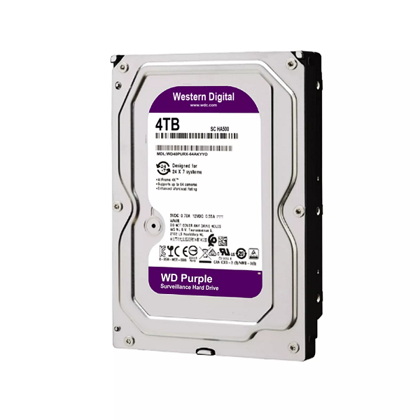 Western Digital WD40PURX-64AKYY0 Purple 4TB Surveillance Hard Disk
