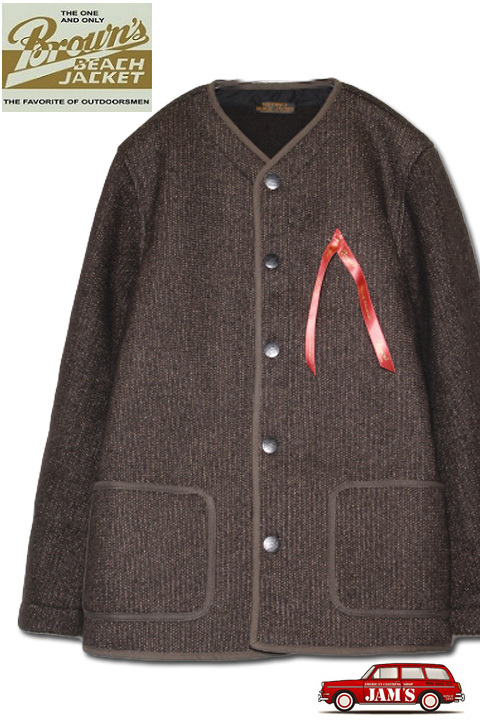 Browns BEACH」NO COLLAR JACKET ブラウンズビーチ ノーカラー