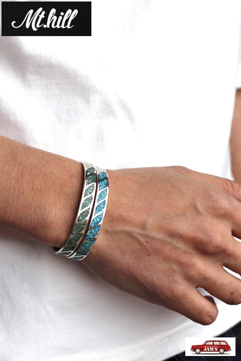 希少 定価39,000税別】マウントヒルmt.hill チップインレイバングル Mt