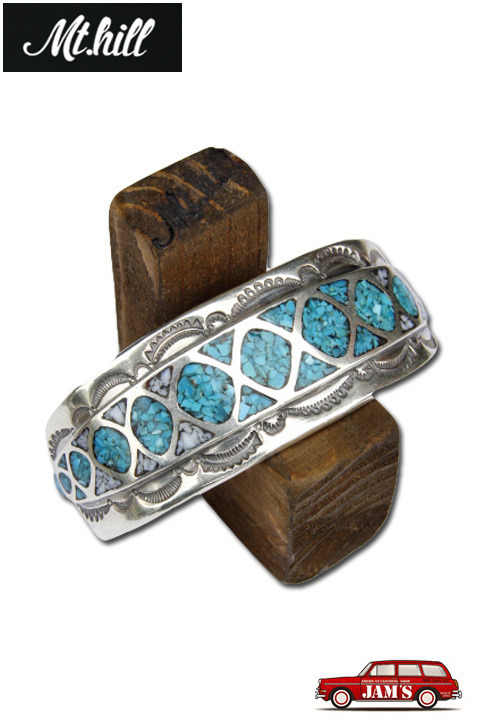 希少 定価39,000税別】マウントヒルmt.hill チップインレイバングル Mt