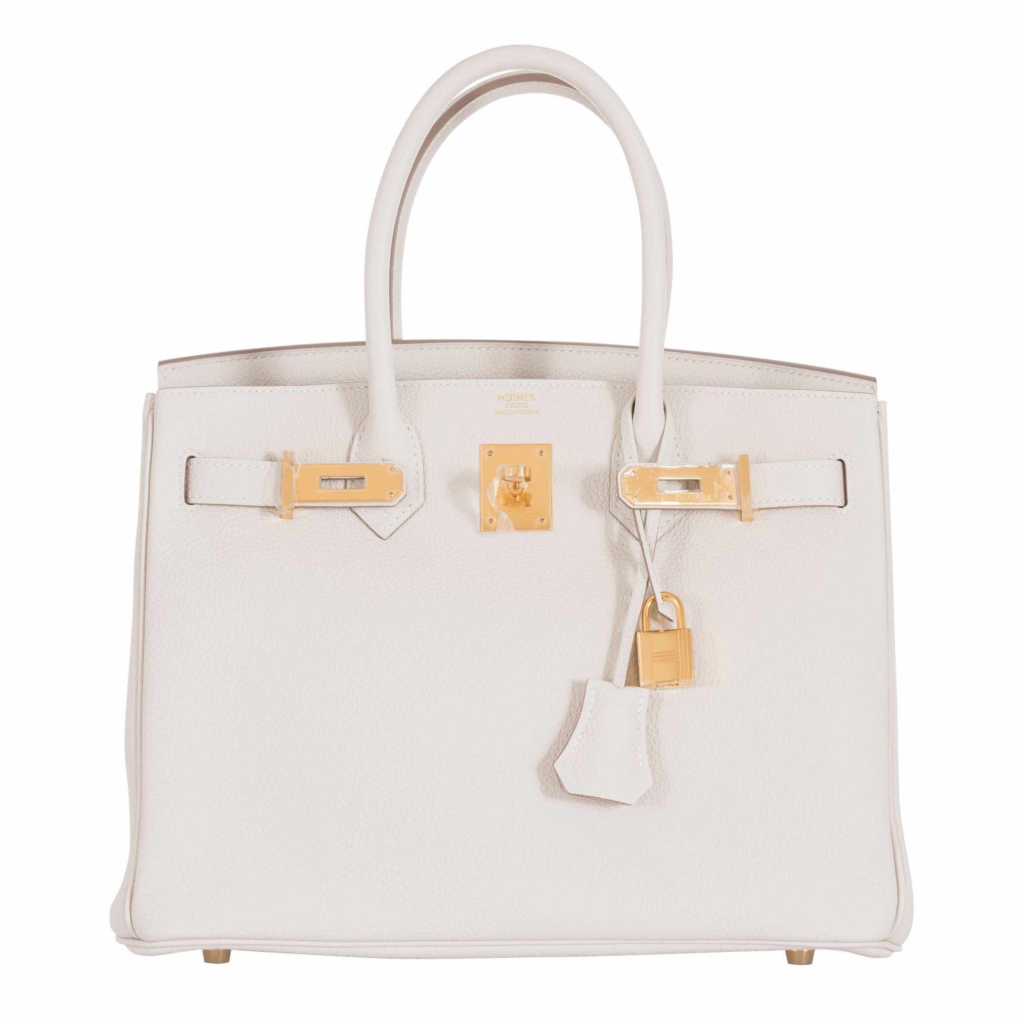 Hermès Birkin 30 Craie Togo Gold Hardware | JANEFINDS