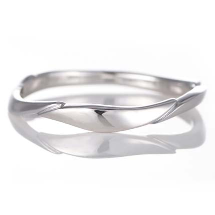 プラチナ リング 結婚指輪 マリッジリング ペアリング ウェーブ | J104