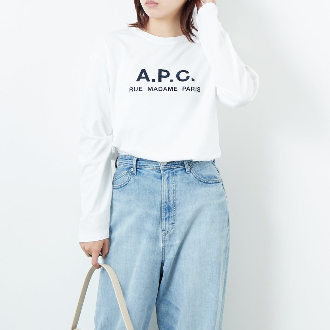 A.P.C. [アー・ペー・セー] ロゴ刺繍 ロングスリーブTシャツ [RUE