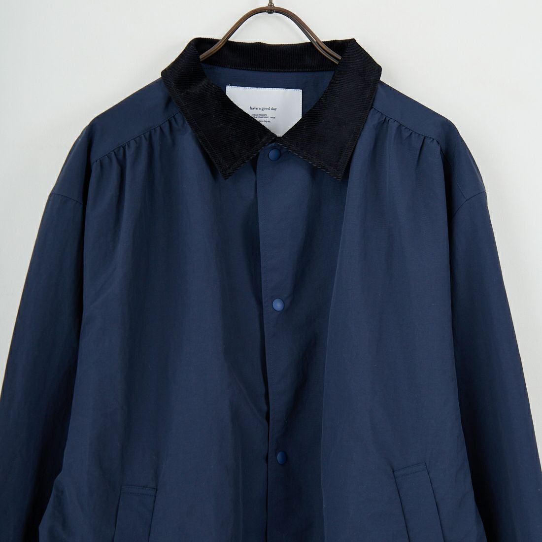 have a good day [ハブアグッドデイ] コーデュロイ襟 ナイロンコーチ