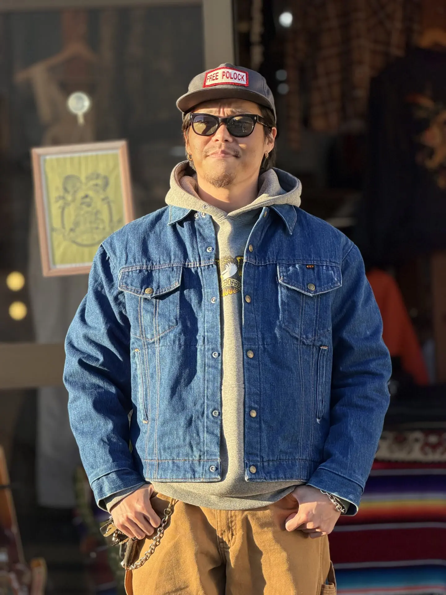 60~70's Vintage Key IMPERIAL フランネル裏地付きデニムジャケット