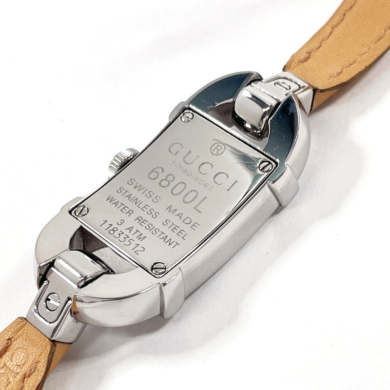 GUCCI Watches 6800L Bangle watch Stainless Steel/leather Silver